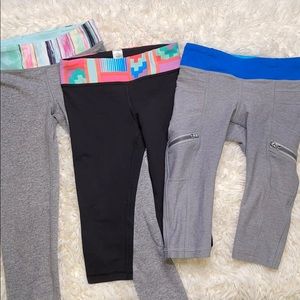 Ivivva  Leggings Bundle (regular/cropped) Sz 4